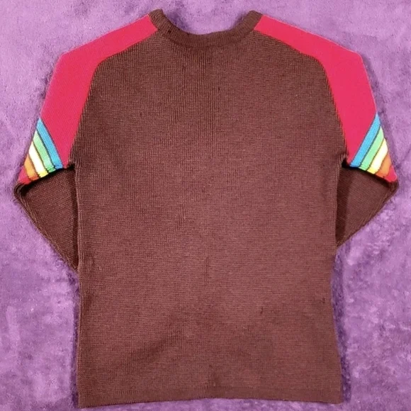 RARE Ski Country Colorado Knitting Mills 100% Wool Sweater Size XS/Small Vintage - Picture 2 of 4